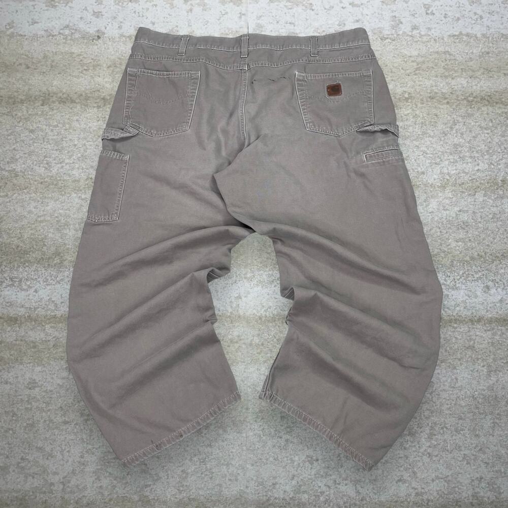 Vintage 90s Carhartt Carpenter Pants 44x30 Baggy Wide Leg Chocolate Brown Canvas